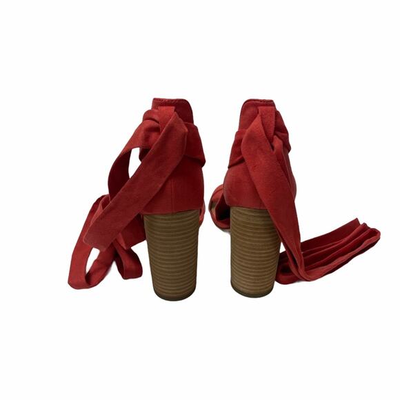 Call It Spring Defuria Sandal Orange Faux Suede 7M - Picture 4 of 11